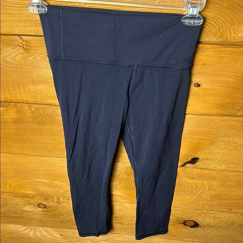 Athleta elation Capri women’s sma Navy/black yoga‎ workout activewear athlesure